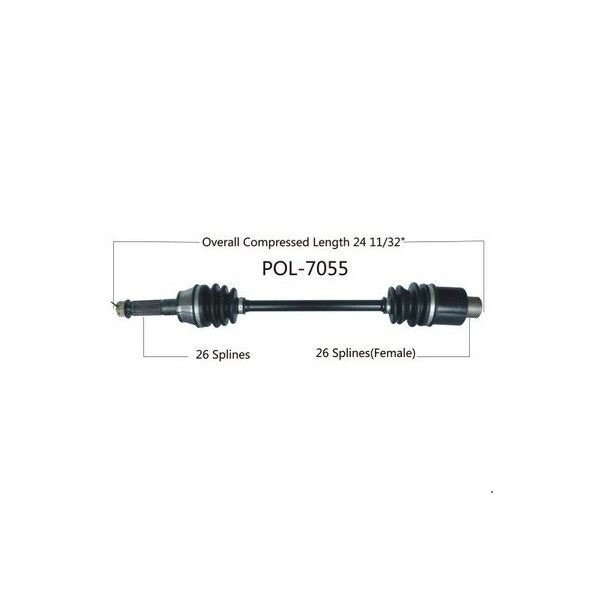 Wide Open OE Replacement CV Axle for POL REAR RANGER 6X6 700 EFI 09 POL-7055 - main